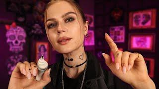 ASMR Alisas Piercing Shop RP Ear Piercing Sketching on Skin Microblading Eyebrows