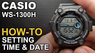 Casio WS 1300 - Setting time and date  - module 3507