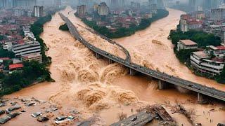 A moment ago in China Unstoppable flooding 15 provinces are on full alert