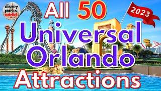 Universal Studios Orlando ATTRACTION GUIDE - Universal Studios Florida + Islands of Adventure 2023