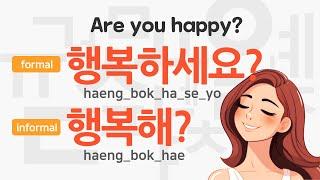 50 Korean Phrases  for beginners #05  Asking Questions  formalinformal