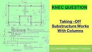 How to Take Off Sub-structure with Center Recess and Columns QUANTITY SURVEY DEGREE CLASSES