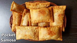 Pocket Samosa Recipe Aloo Samosa Wheat Flour Samosa Mini Samosa Easy samosa Evening Snacks HMF