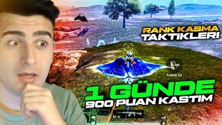 1 GÜNDE 900 PUAN KASTIM FATİH OLUYORUM - PUBG MOBİLE RANK KASMA TAKTİKLERİ