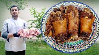 Замечательное блюдо из бараньей шеи  Wonderful dish of lamb neck  Qoy boynidan ajoyib taom