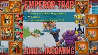 lords mobile EMPEROR T3 RALLY TRAP BREAKING GAME 2000% RALLY SQUAD VS MYTHIC RALLY TRAP 