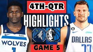 Minnesota Timberwolves vs. Dallas Mavericks - Game 5 Highlights 4th-QTR  WCF  2024 NBA Playoffs