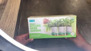 Back to the Roots Organic Kitchen Herb Garden unboxing review video