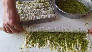 Baklava is my job2 Trays of Baklava from Single Dough Pistachio Wrap