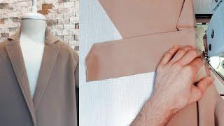 How to sew a jacket collar and lapel  Sewing techniques for beginners
