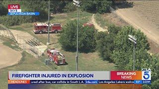 Firefighter injured in explosion