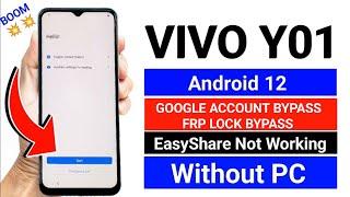 Vivo V2118 Frp Bypass  Vivo Y01 Frp  Vivo Y01 Google Bypass  Vivo Y01 Frp Bypass Android 12 