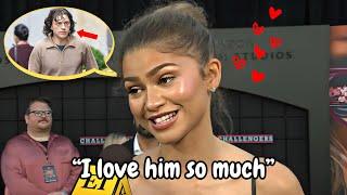 Zendaya talking about Tom Holland during the ’Challengers’ press tour