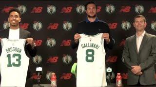 Malcolm Brogdon & Danilo Gallinari Celtics Introductory Press Conference