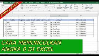 Cara Memunculkan Angka 0 di Excel
