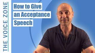 How to Give an Acceptance Speech
