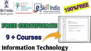 eSkill India  9 + Courses  Free  100% Free Certificate  @HeyrambTandonOfficial