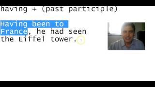 English grammar  having + past participle