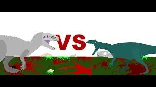 Battle Carnage indominus rex vs saurophaganax
