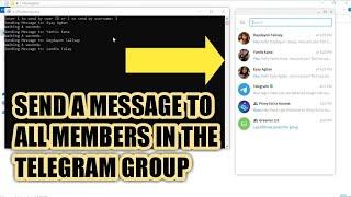 BULK MESSAGE SEND TO ALL MEMBERS IN TELEGRAM GROUP