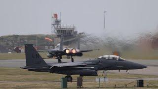 3x Mcdonnell Douglas F-15Es Departing RAF Valley 3rd Sep 2024