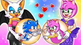 The Little Mermaid  Amy Rose & Rouge the Bat is Pregnant Mermaid  BEST of Cartoon Animation