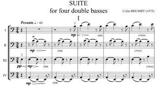 Colin Brumby - Suite for Double Bass Quartett 1975