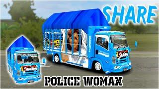 Share dan Review Mod Isuzu NMR 71 Police Woman Najwa  Sihab By Souleh Art FREE