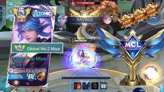 SAVAGE MIYA DI FINAL MCL + FULL MVP  GAMEPLAY TOP GLOBAL MIYA - MOBILE LEGENDS