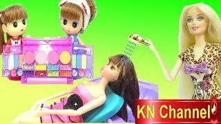 Đồ chơi trẻ em BÚP BÊ BARBIE GỘI ĐẦU VÀ TRANG ĐIỂM ĐI TIỆC SINH NHẬT