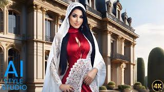4k AI Art Lookbook Video ｜ AI Girl ｜ Arab Couture Chronicles in France Chateau