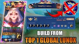 I TRIED RECOMMENDED BUILD FROM TOP 1 GLOBAL LUNOX must try guys