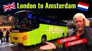 CONFUSING BUT ENJOYABLE Flixbus London to Amsterdam with DFDS ferry across the English Channel