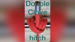 Double Clove hitch.                #knot #rope #loop #bend #cord #line #tourism #tie #camping #hitch