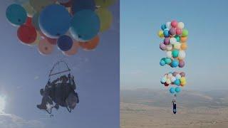 100 Helium Balloons Carry Man in Lawn Chair For 15 Miles