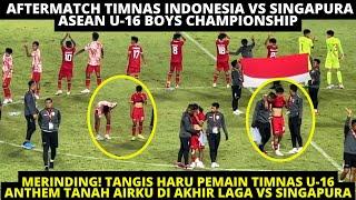 TANGIS HARU PEMAIN TIMNAS U16 SAAT TANAH AIRKU FULL SELEBRASI KEMENANGAN INDONESIA VS SINGAPURA 3-0