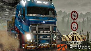 ETS2 ProMods - Im UNWETTER aus dem STEINBRUCH von KIRKINSK - Euro Truck Simulator   Multiplayer