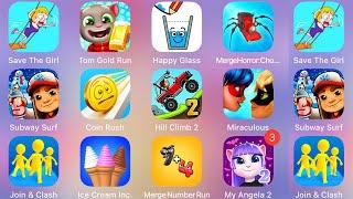 Coin RushSave The GirlJoin & ClashTom Gold RunHappy GlassSubway SurfHill Climb 2My Angela 2