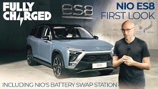 NIO ES8 & 3-minute Battery Swap Station  FULLY CHARGED for Clean Energy & Electric Vehicles