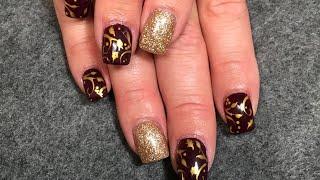 Thanksgiving Nail Art Fall Leaves With Adrienne