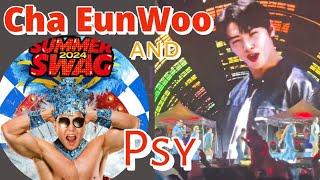 Cha EunWoo in Psys Summer Swag Concert Sang Gangnam Style