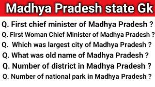 Madhya Pradesh important GK  Madhya Pradesh GK in English  All state Gk  Madhya Pradesh