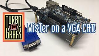 Mister FPGA connected to a 17” Viewsonic VGA CRT Running TG-16 core