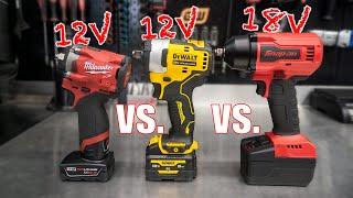 PLEASE NO MORE CRYING Snap-On 18V vs Milwaukee 12V vs DeWalt 12V