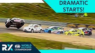 Most Dramatic Rallycross Starts Crashes Battles and Overtakes from the grid World RX