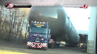 FAYMONVILLE ModulMAX - MAXtrans used S-modules to transport a 400t tank