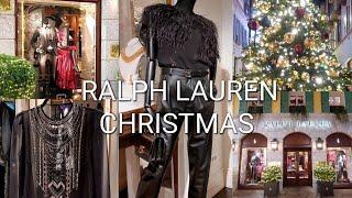  Ralph Lauren Luxury Shopping in Milan. Christmas Festive Fashion Winter Collection SS24 Preview.