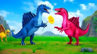Dinosaur Family Drama Spinosaurus Male vs Female  Super Dinosaurs Cartoons 2024