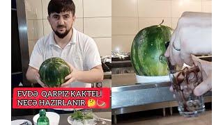 ƏN ASAN ÜSULLA QARPIZ KAKTELİ NECƏ HAZIRLANIR   KAKTEL RESEPTİ ƏSİL YAY RESEPTİ