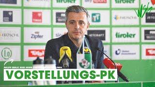 Die Art und Weise der WSG Tirol passt sehr gut zu mir ️  Vorstellungs-PK von Philipp Semlic